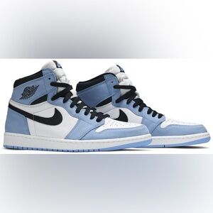 Nike Men’s Air Jordan 1 Retro High OG 'University Blue' Sneakers Size 8 US